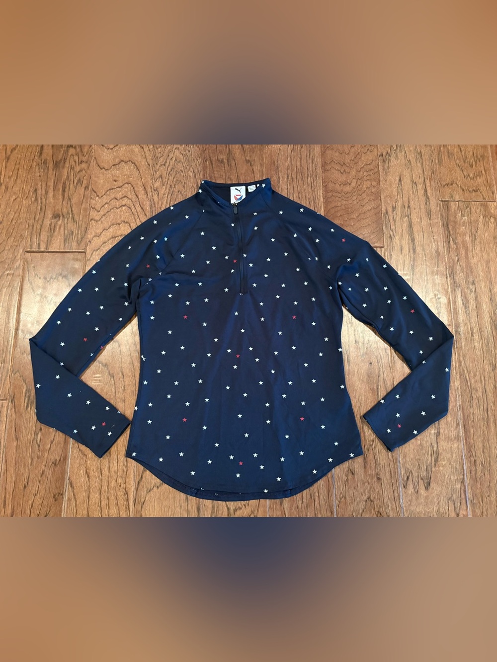 Puma x Volition America Red White Blue Zip Pullover Stars Golf Broadbay Point